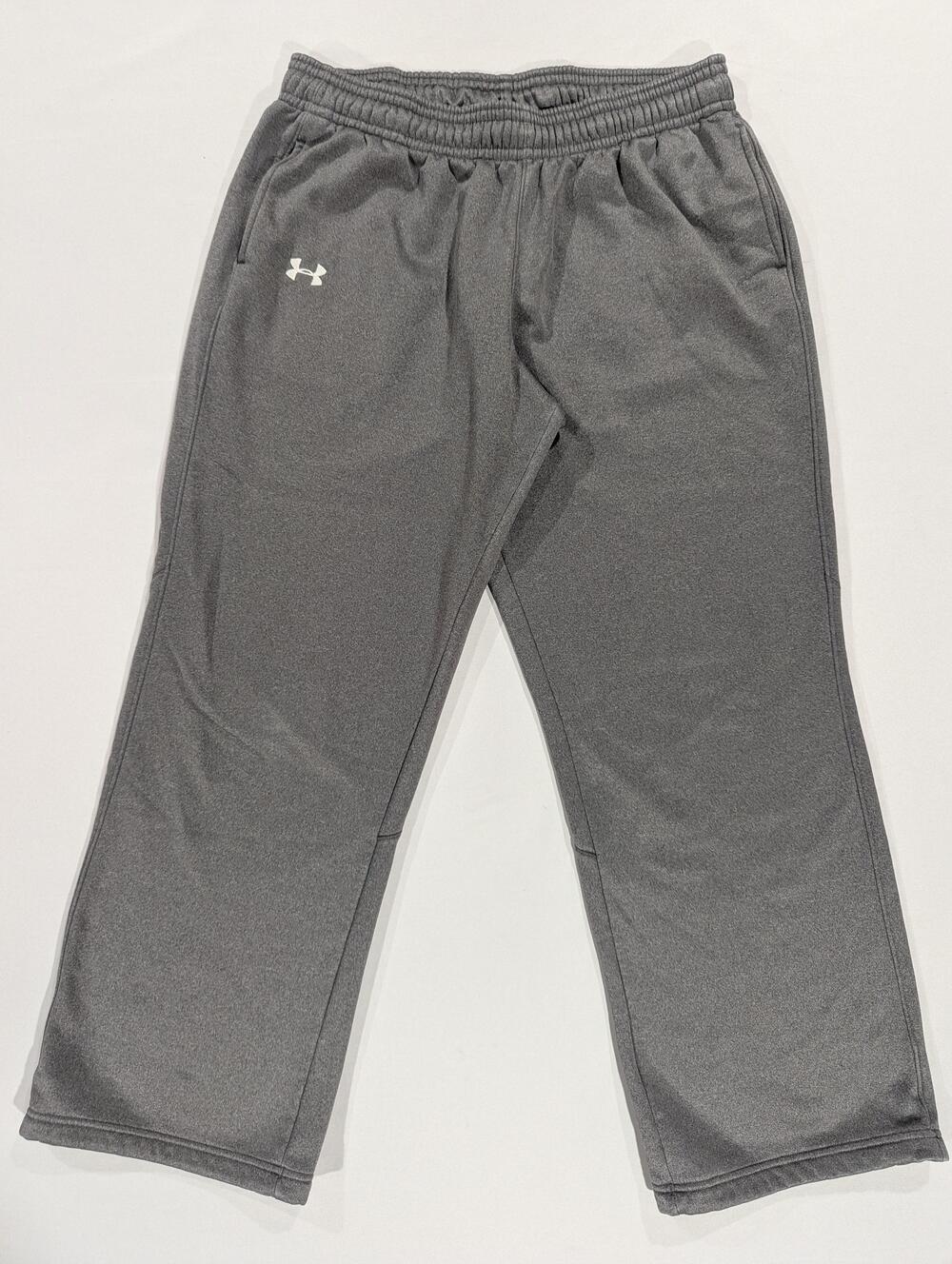 Under Armour Sweatpants Youth L Gray Fleece Elastic Waist Pockets Athletic